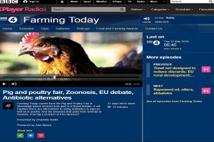 BBC Farming Today - Antibiotic reduction